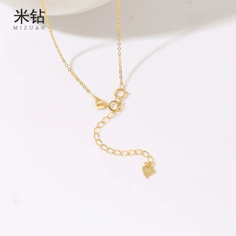 

925 chun yin lian Children Bracelets Necklace Lengthen Prolong Tail Regulation Chain Parts Connected Rose Gold Choker DIY
