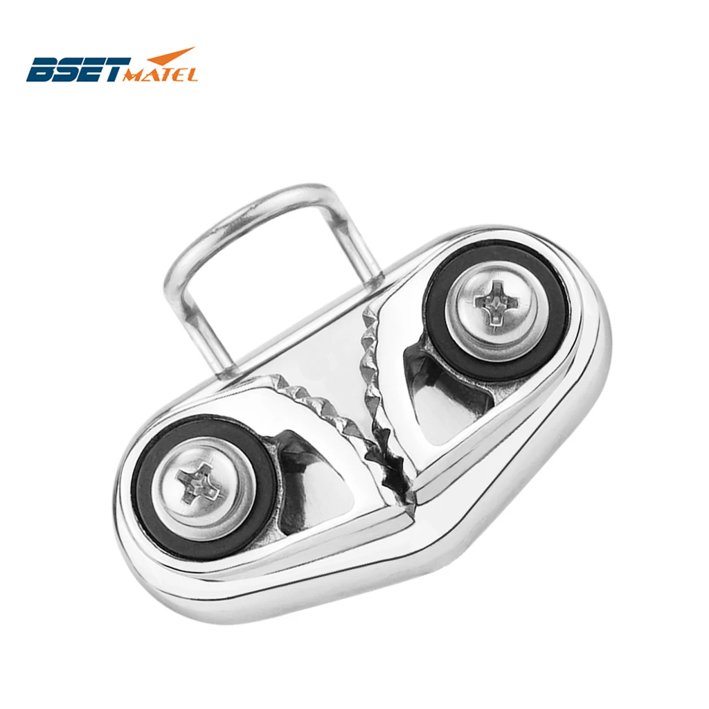 

Stainless Steel 316 Cam Cleat with Wire Leading Ring Boat cam Cleats Matic Fairlead Marine Sailing Sailboat Kayak Canoe Pilates