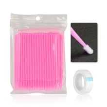 100 шт Чистящая палочка ватные палочки для ресниц одноразовые материалы зубные аппликаторы для губ кисть для ресниц штукатурка для ресниц