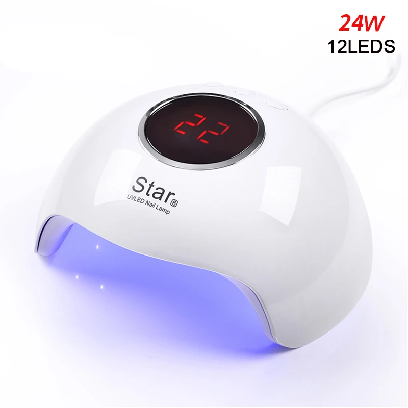 24W White 24 Вт/30 Вт/36 Вт УФ светодиодный светильник для маникюра гель Сушилка для ногтей сушильная лампа для полировки ногтей отверждающая машина с usb-кабелем инструмент для маникюра - Цвет: 24W White