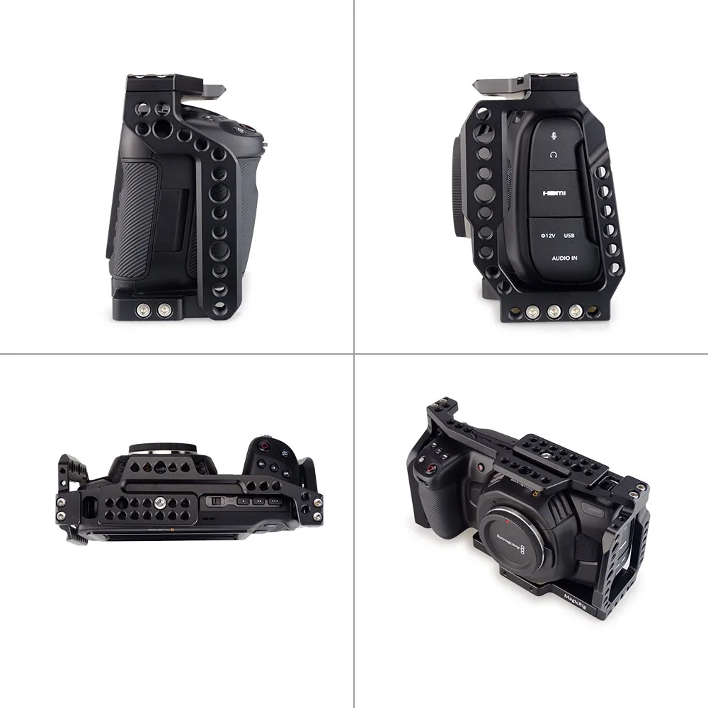 MAGICRIG BMPCC 4K Kamera Käfig mit NATO Griff + T5 SSD Karte Clamp für Blackmagic Pocket Cinema Kam