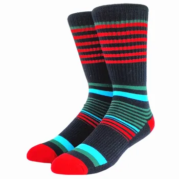 

2 Pairs Skate Strip and Dots Men Socks Pack ( 77% Cotton Thick)