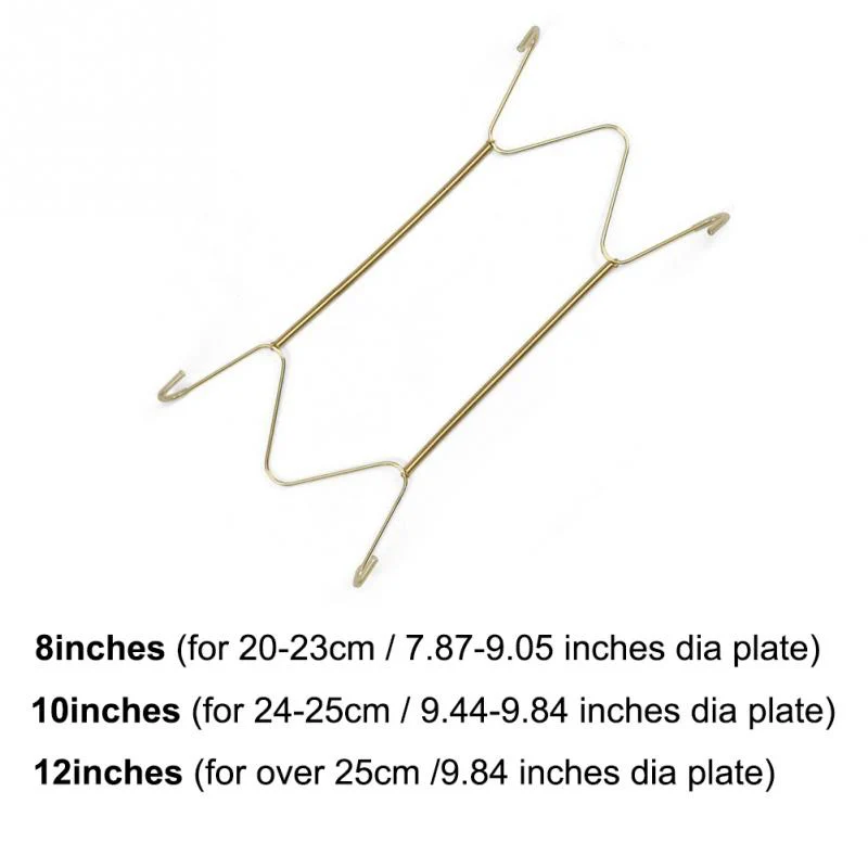 4pcs Stainless Steel Plate Wall Hanger Spring Plates Holder Hook For Plate Dishes Home Decoration Shelf Kitchen Accessories 5