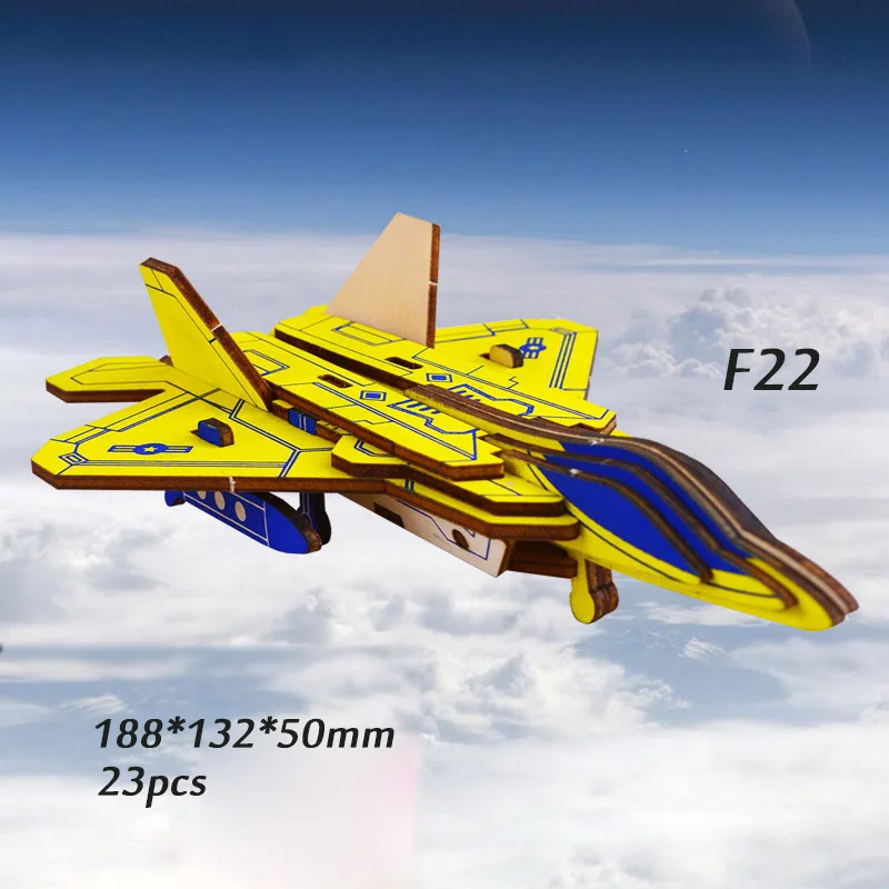 DIY деревянный самолет модель конструктора игрушки для детских дизайнерских деревянных 3D пазлов