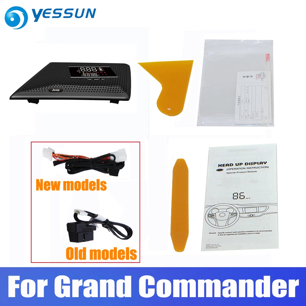 Car electronics Head Up Display HUD For Jeep Grand Commander 2018 2019 Driving Computer HD Projector Screen Detector Car electronics Head Up Display HUD For Jeep Grand Commander 2018 2019 Driving Computer HD Projector Screen Detector