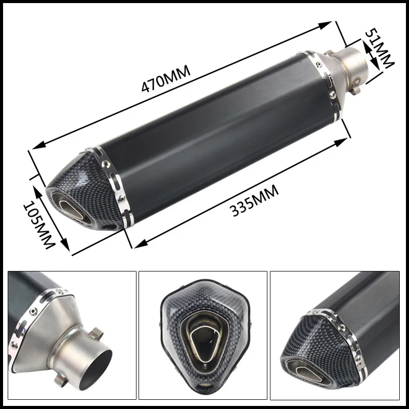 Slip On Motorcycle Exhaust Mid Connect Pipe And 51mm Muffler Titanium Alloy Exhaust System For BMW F800GS 2008-2017 - Image 4