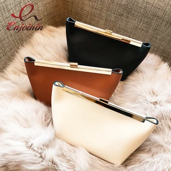 

Vintage Leather Metal Buckle Women Purses and Handbags Dumpling Clutches Envelope Bag Pouch Designer Bag Shoulder Bag Tote Bag