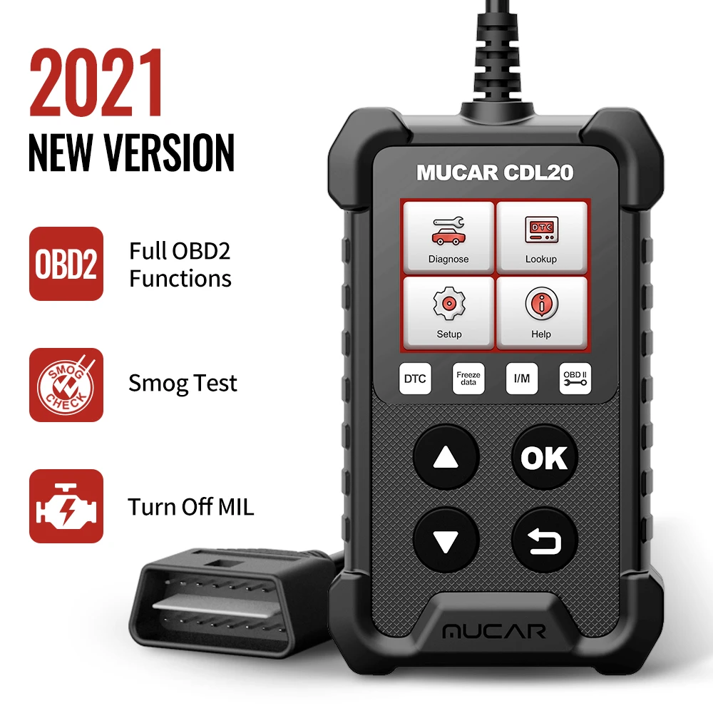 MUCAR CDL20 OBD2 Scanner EOBD Car Code Reader with Full OBD2 Function Check Engine Light Auto Diagnostic Tools Car Code Scanner best car battery charger