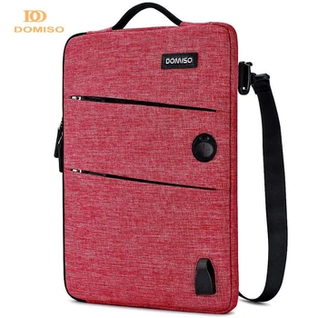 

DOMISO 11 13 14 15.6 17.3 Inch Waterproof Laptop Bag Polyester with USB Charging Port Headphone Hole Mutil-use Laptop sleeve