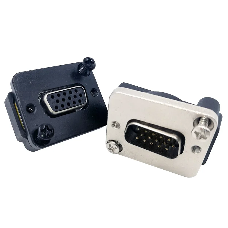 DB15 data cable connector plug 15pin VGA Plug Panel mounting D type 3 row port socket female Male adapter DP15 | Обустройство дома