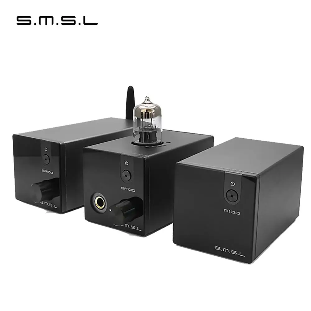  SMSL M100 + SP100 + SA100 Audio DAC USB AK4452 Hifi dac decodificador DSD512 XMOS XU208 tubo amplif