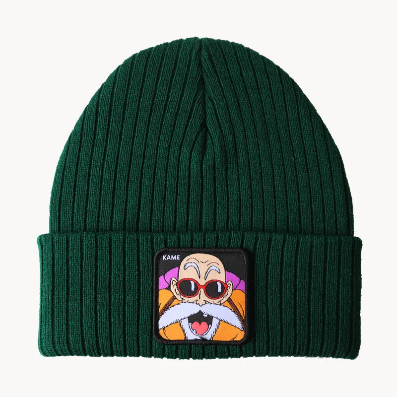Dragon Ball Full Character Embroidery Cold Hat Knitted Ski Winter Hats Warm Beanie Accessories Wool Cap | Аксессуары для одежды