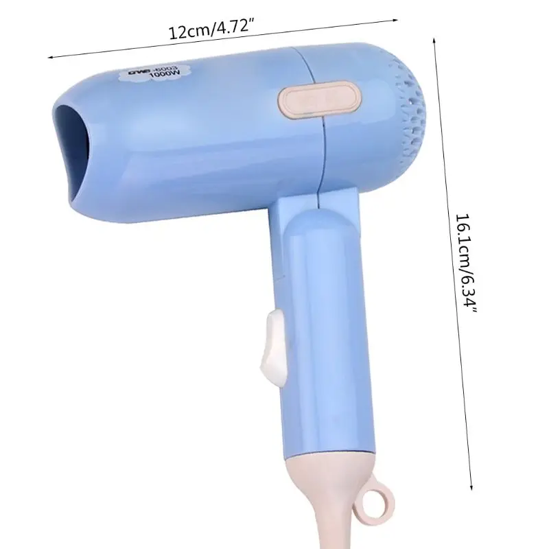 Фен для волос, мини, горячий холодный вентилятор, 1000 Вт, ручка, фен, стайлер, складной, для ванной, дома, путешествия, портативный