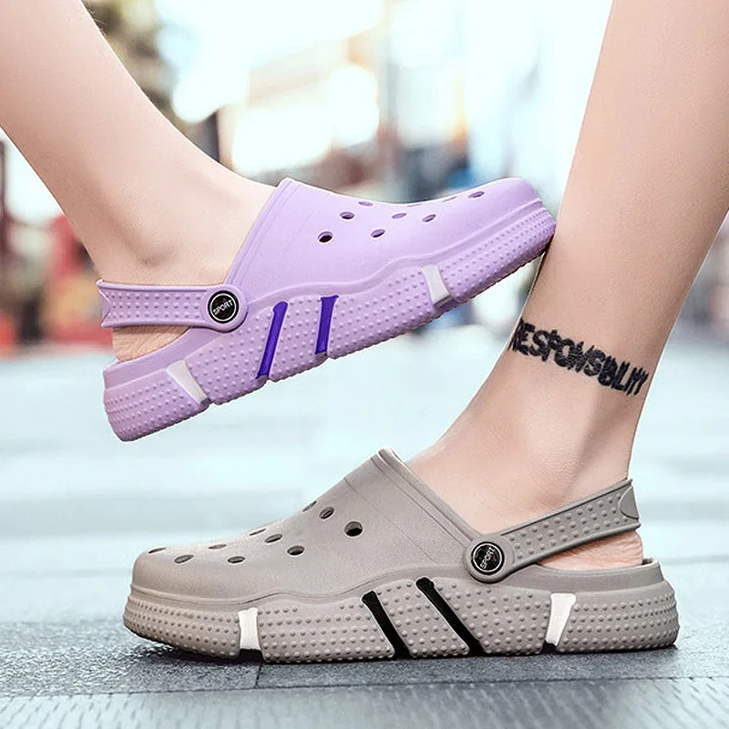 

Сандалии унисекс пляжные, шлепанцы для мужчин и женщин, Повседневные тапочки из ЭВА светильник садовые клоги, акваобувь, обувь для треккинга, раньше 46