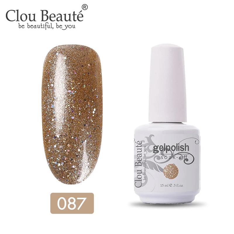 Гель-лак Clou Beaute Vernis, УФ-краска, сделай сам, лак для ногтей, гибридный, 15 мл, розовый, красный, фиолетовый цвета, УФ-яркий и блестящий Гель-лак - Цвет: 11087