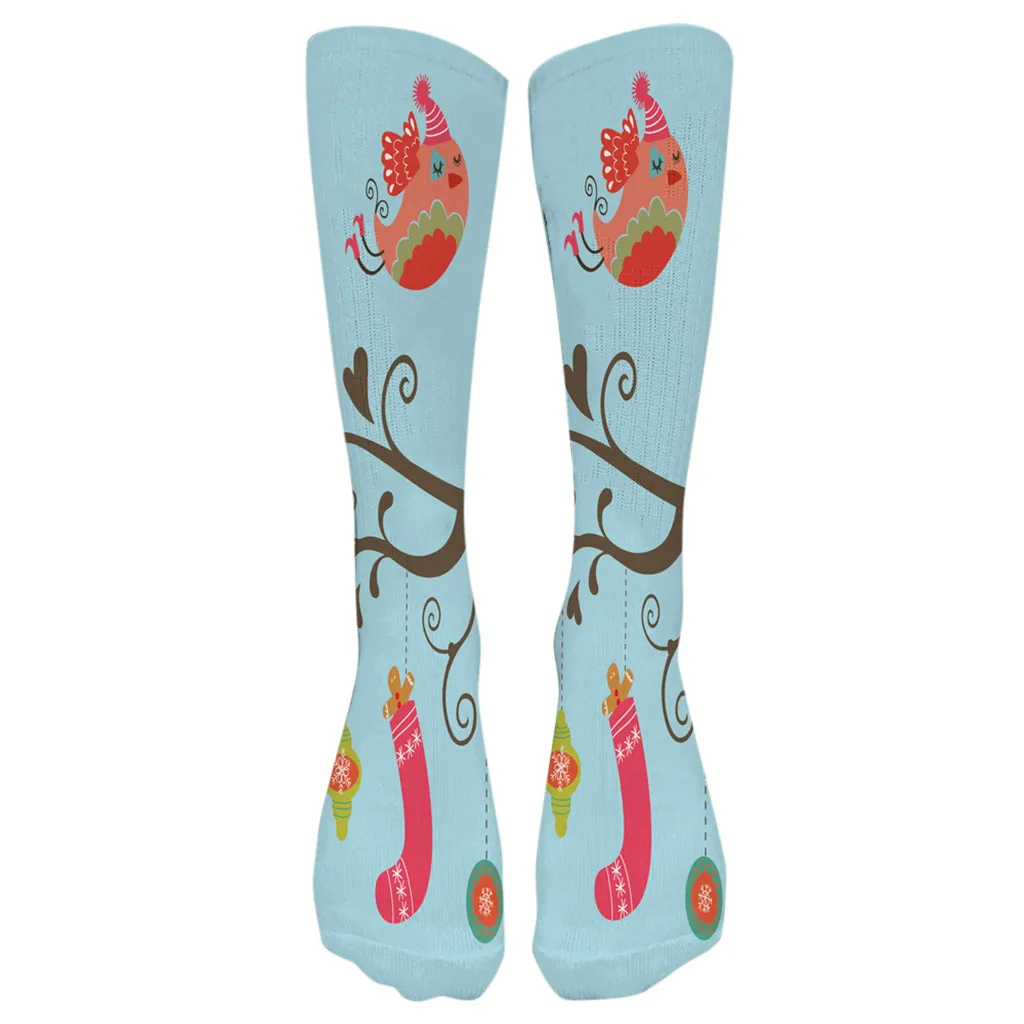 Рождественские носки унисекс для праздников 9 разных дизайнов, рождественские носки, подарок, длинные забавные носки, стиль, женские эластичные носки Soxs - Цвет: G