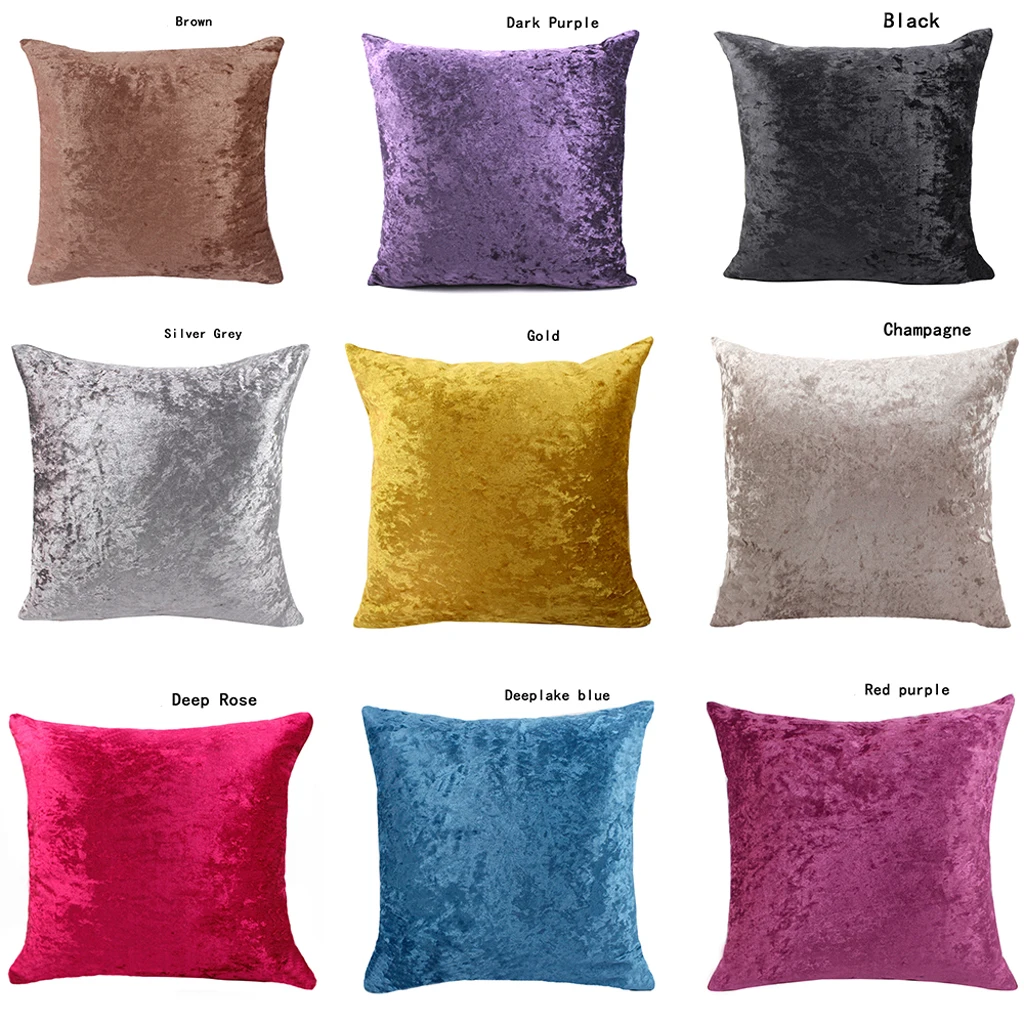 50x50cm Soft Square Short Plush Velvet Throw Cushion Cover for Home Living Room Seat Chair Sofa Decor Car Ornament