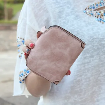 

Multi Functional Short Women's Pure Matte PU Leather Vintage Wallet