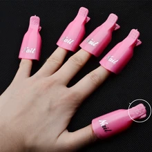 

10pcs/Set Durable Plastic Nail Soak Off Cap Clip Gel Remover Wraps Plastic Nail Polish Remover Clip Nail Art Soak Off Cap