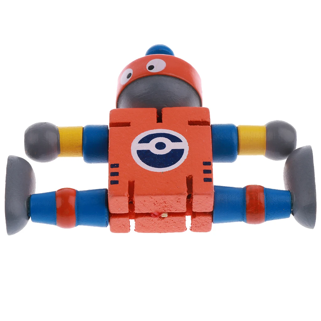6 шт. Дерево орех куклы роботы Действие игрушки гибкие суставы Poseable подарок для детей