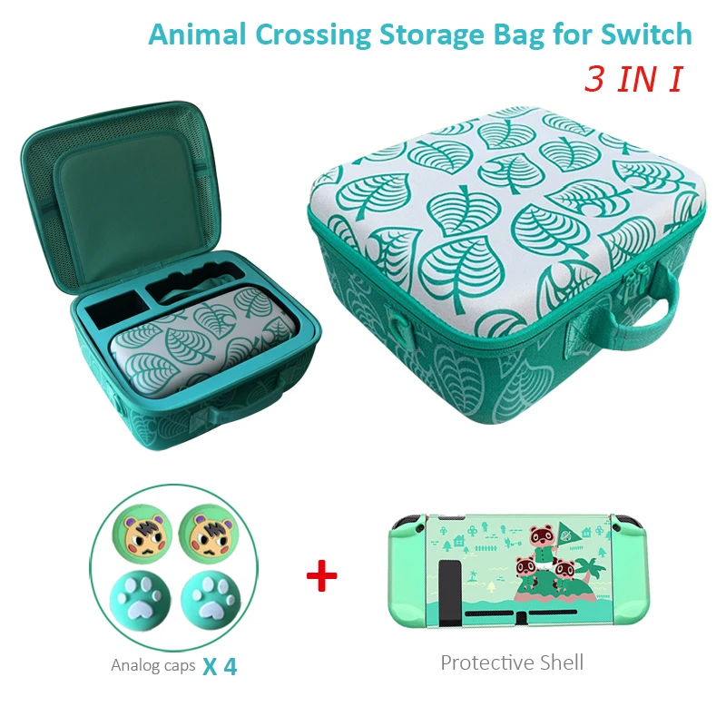 saco de armazenamento bonito animal cruzamento para nintendo switch oled portátil estojo de transporte nintend interruptor acessórios do jogo