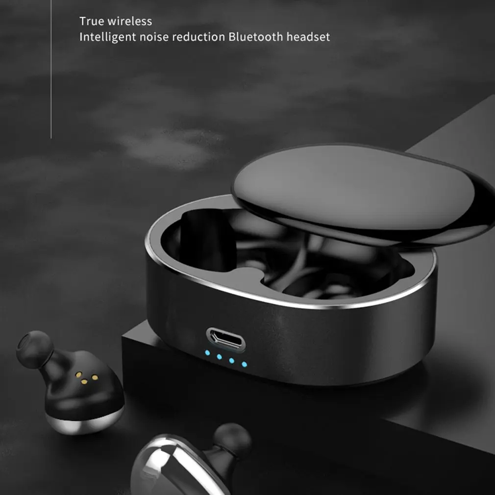 New T50 Low Power Wireless Compact Tws5.0 Touch Double Call Wireless Headset Rotating Charge Box Headset