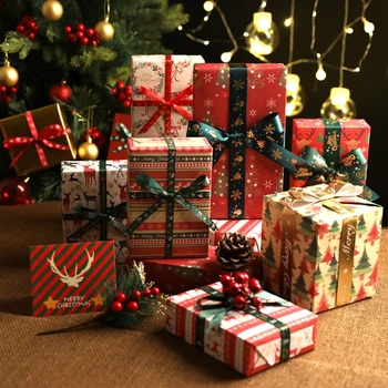 

5 Pcs Christmas Element Wrapping Paper Wedding Decoration Gift Wrap Artware Pack