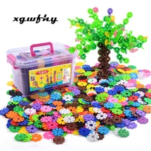 50 шт./пакет с принтом в виде снежинок, строительные блоки, игрушка детские, для малышей развивающие игрушки сборка "сделай сам" Кирпичи Детские Классические игрушки JM102