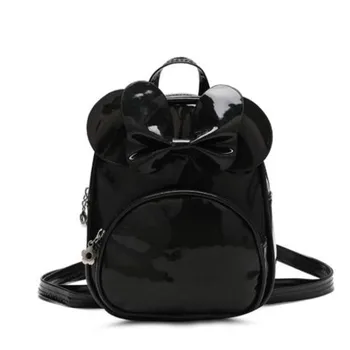 

Children School Bag Baby Backpack Mickey Backpack Pu Leather Female Mini Bag Women's Backpack Sweet Bow Teen Girls Backpacks