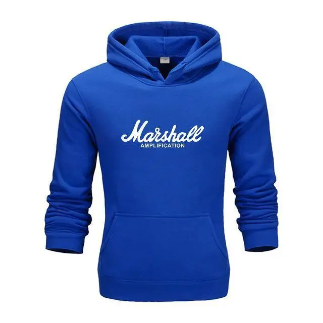 sapphire Новинка, весна-осень, толстовка Marshall, мужская толстовка с усилением, Мужская тонкая толстовка с капюшоном, хип-хоп, брендовая уличная одежда - Цвет: sapphire