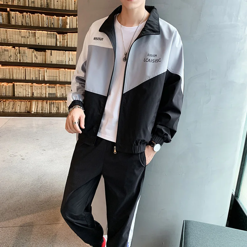 

MEN'S Casual Suit 2019 Autumn New Style Long Sleeve Fashion Hoodie Gymnastic Pants Two-Piece Set Youth Men'S Wear