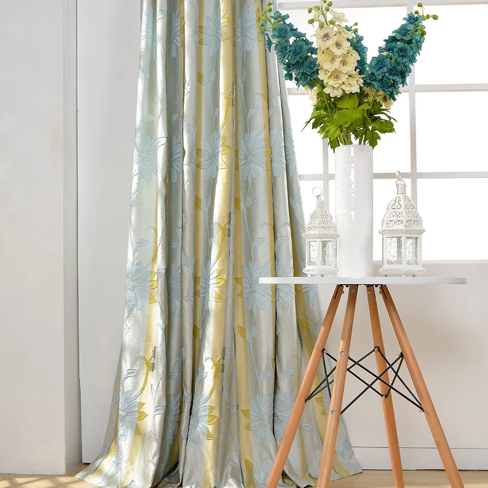 2021 Customizable High-precision Jacquard Curtains Explosion Models Light Luxury New Chinese Bedroom and Living Room | Дом и сад
