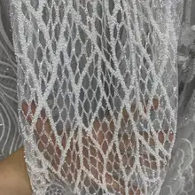 Hh07#5 ярдов/партия принцесса Серебряный Блестящий микс белый жемчуг Роскошная клееная сетка, фатин, кружева для распиловки свадебное платье/вечерние