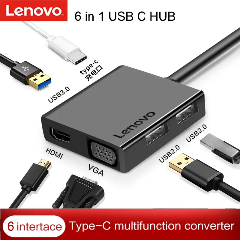 Lenovo Usb Hub C To Multi Usb 3.0 Hdmi Adapter Dock For Huawei Asus Dell Laptop Computer Accessories Usb-c Splitter Port - Docking Stations & Usb - AliExpress