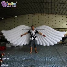 Настраиваемый размер 4 м длина Гигантские белые надувные крылья для события/крылья костюм воздушные шары для демонстрации игрушек
