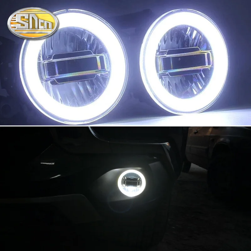  3-IN-1 Functions Auto LED Angel Eyes Daytime Running Light Car Projector Fog Lamp For Mitsubishi Mo - 32773996571