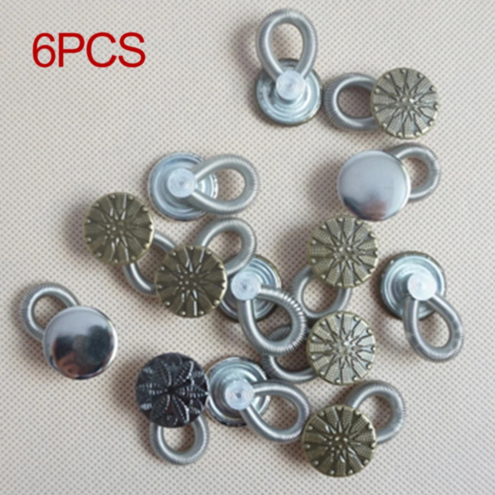 6 шт. прочное пальто удлиняющее шею Металлические Брюки эластичный пояс платье Весенняя рубашка гибкий удлиняющий Воротник Кнопка