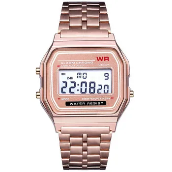 

2019 LED Digital Waterproof Quartz Wristwatch Dress Golden Wrist Watch Women Men montre reloj relogio Military clock Sport Watch