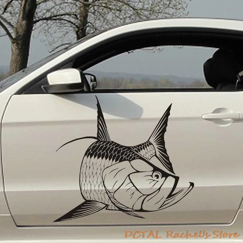 Tarpon Fishing Car Sticker Decal Fuel Tank Cover Door Window Trunk Motorcycle Helmet for VW Golf Polo SUV Laptop Wall Modern