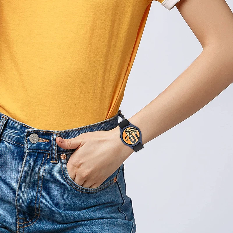 Watch Case For Samsung Galaxy Watch 4 44mm PC Matte Cover  Protective Compatible Galaxy Watch 4 40mm Clock Bumper Shell
