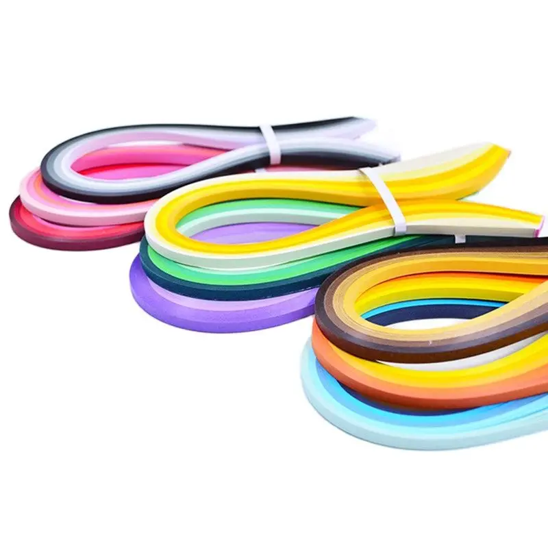 900 Stripe Quilling Paper set Mixed Color DIY Decoration Gift Gradient Color Craft Paper 3/5mm Width Origami 100 St - Image 3