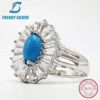 

vintage rings silver real 925 sterling jewelry for women rose gold with stone zircon solid elegant