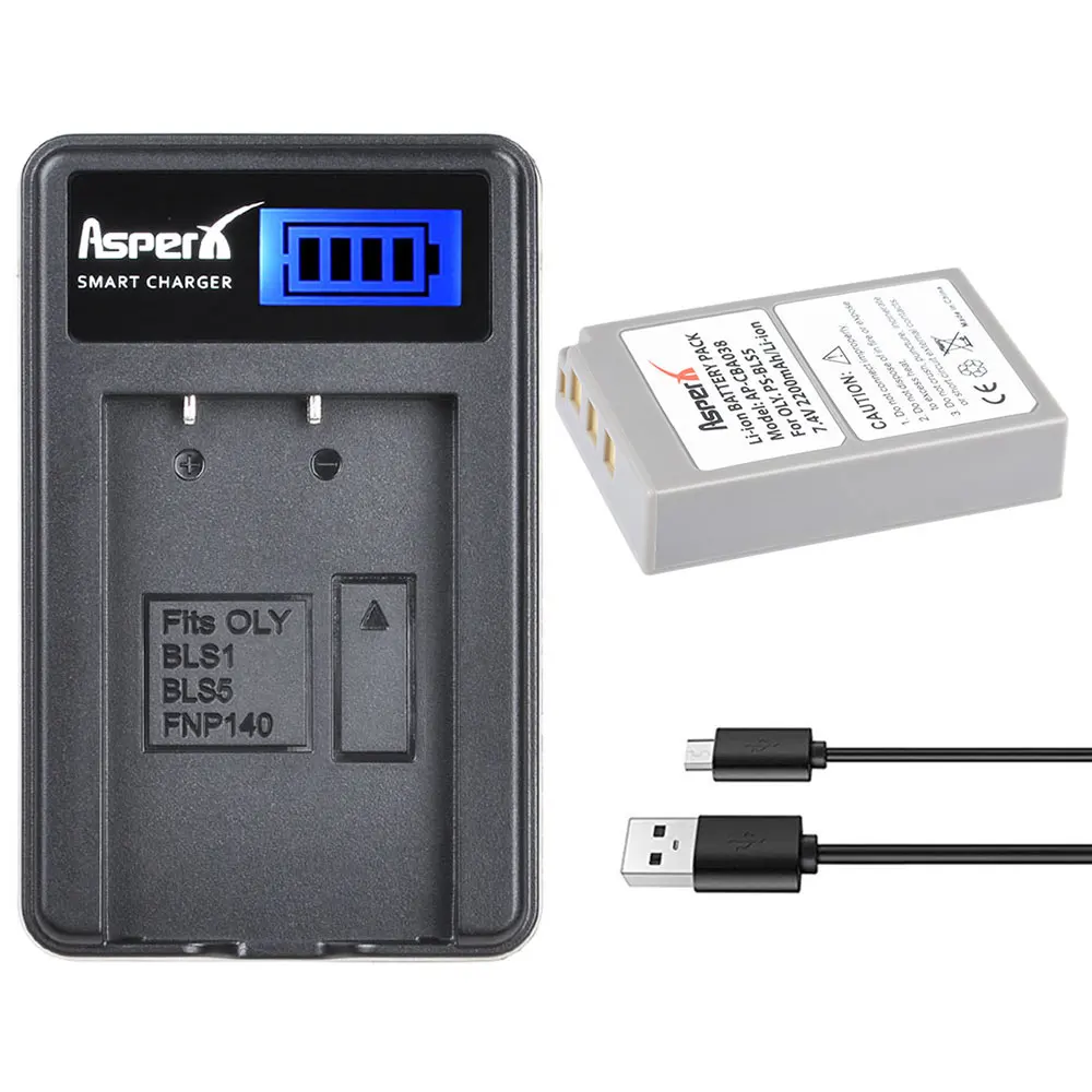 1x BLS5 PS-BLS5 BLS 5 50 PS BLS-5 аккумулятор + зарядное устройство USB для OLYMPUS E450 E600 E620 EP1 EP2 EP3 EPL1