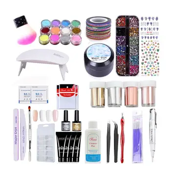 

29Pcs/kit Professional Poly Gel Nail Kit Quick Nail Extension UV Builder Set With Extension Nail Builder Manicure Tool Kit