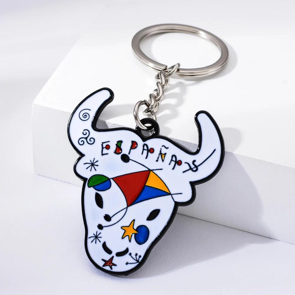 Espana Bull брелок для ключей с мультяшным животным милая цепочка школьные вещи