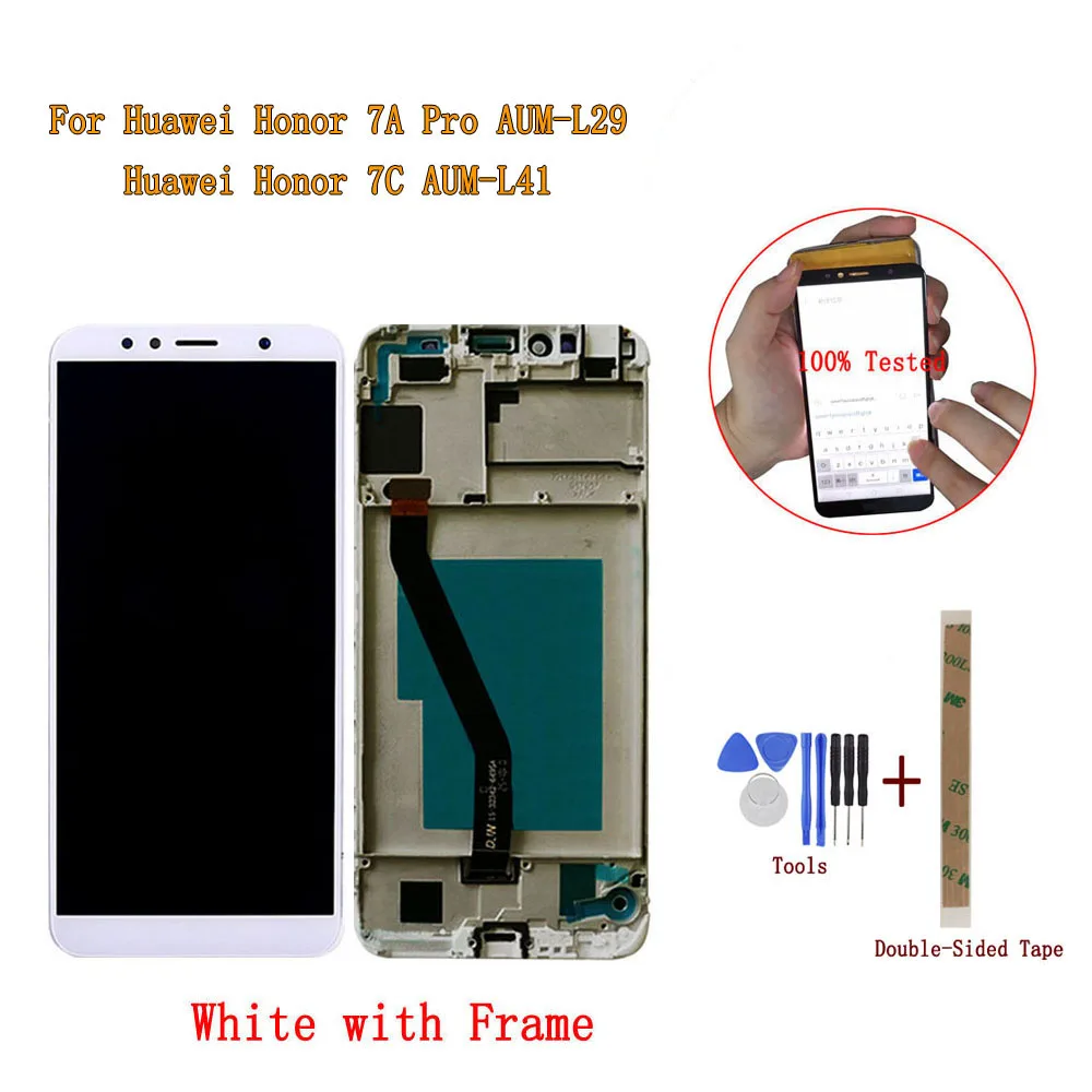 ЖК дисплей для Huawei Honor 7A Pro сменный сенсорный экран с рамкой 7C дисплеем и сенсорной