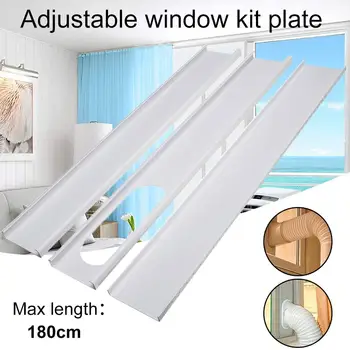 

New 3Pcs 13cm/15cm Home Portable Plastic Air Conditioner Exhaust Hose Window Slide Plate Kit