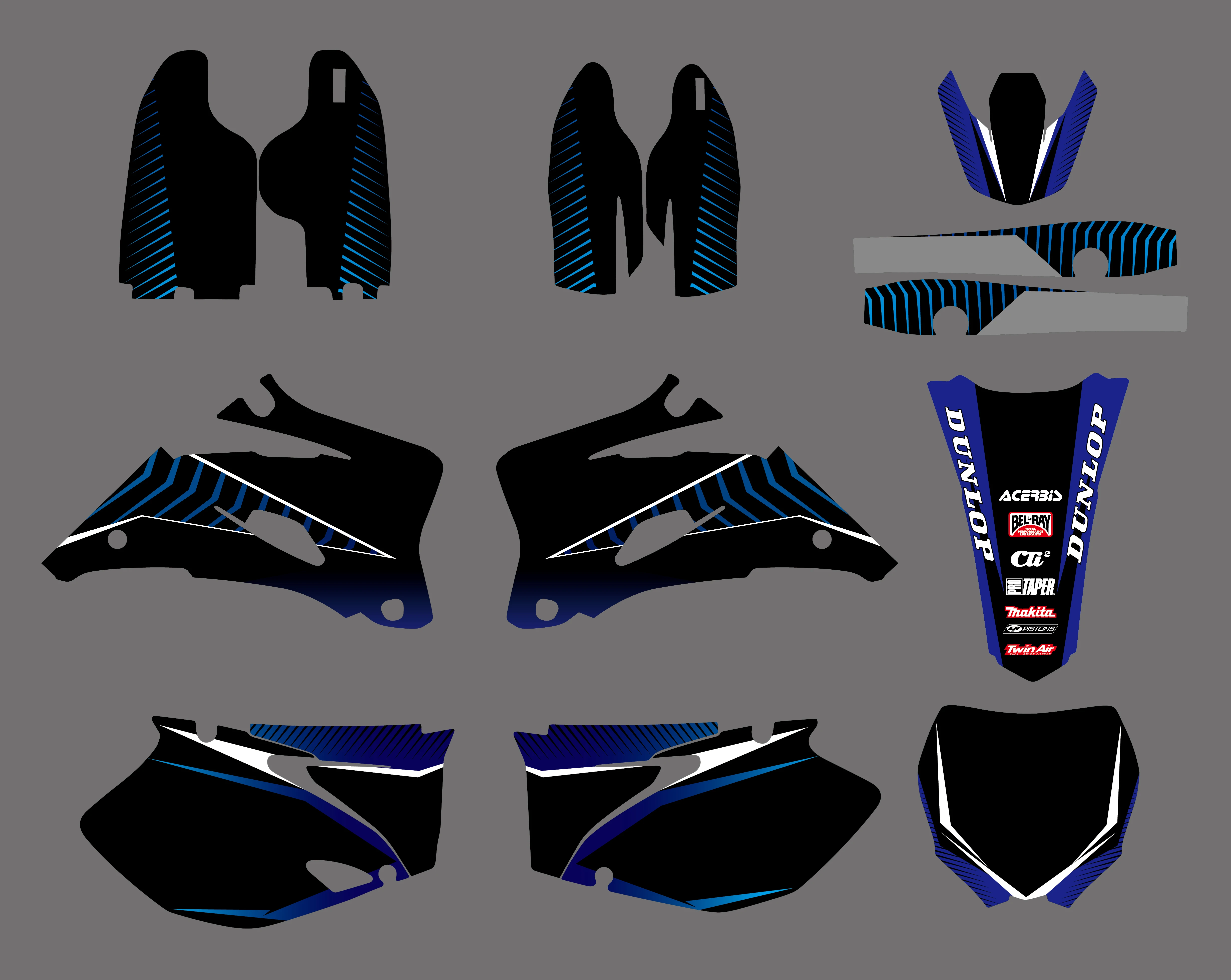 Новый стиль графические наклейки команды наборы для Yamaha YZ250F YZ450F 2006 2007 2008 2009 YZF250