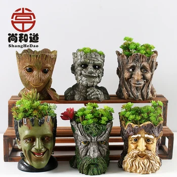 

originality figure Fleshy flower pot Young trees are grout Guardians of the Galaxy cartoon Basin of flower pot bonsai pot