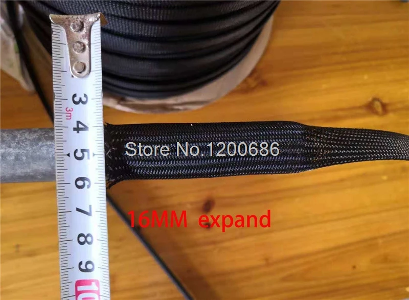 Description Picture 6 of item10m 3MM 16AWG 18AWG Cable Protection Sleeve Net Wire Protection Black Nylon Braided Cable Sleeve PCI-E PSU power cable Sleeve